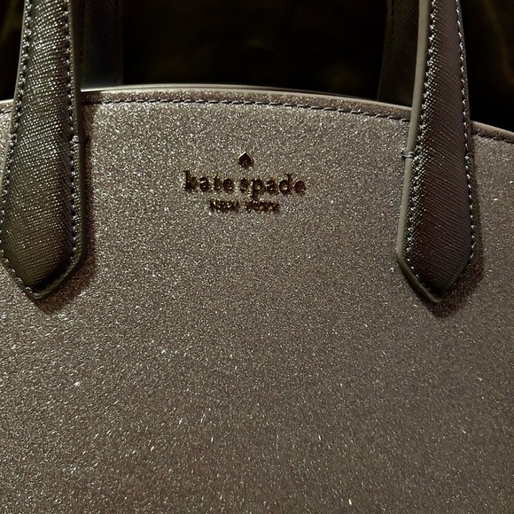 Kate Spade Lilac Frost Glitter Tinsel 2022 Satchel Crossbody Handbag Bag prelove - Picture 6 of 11
